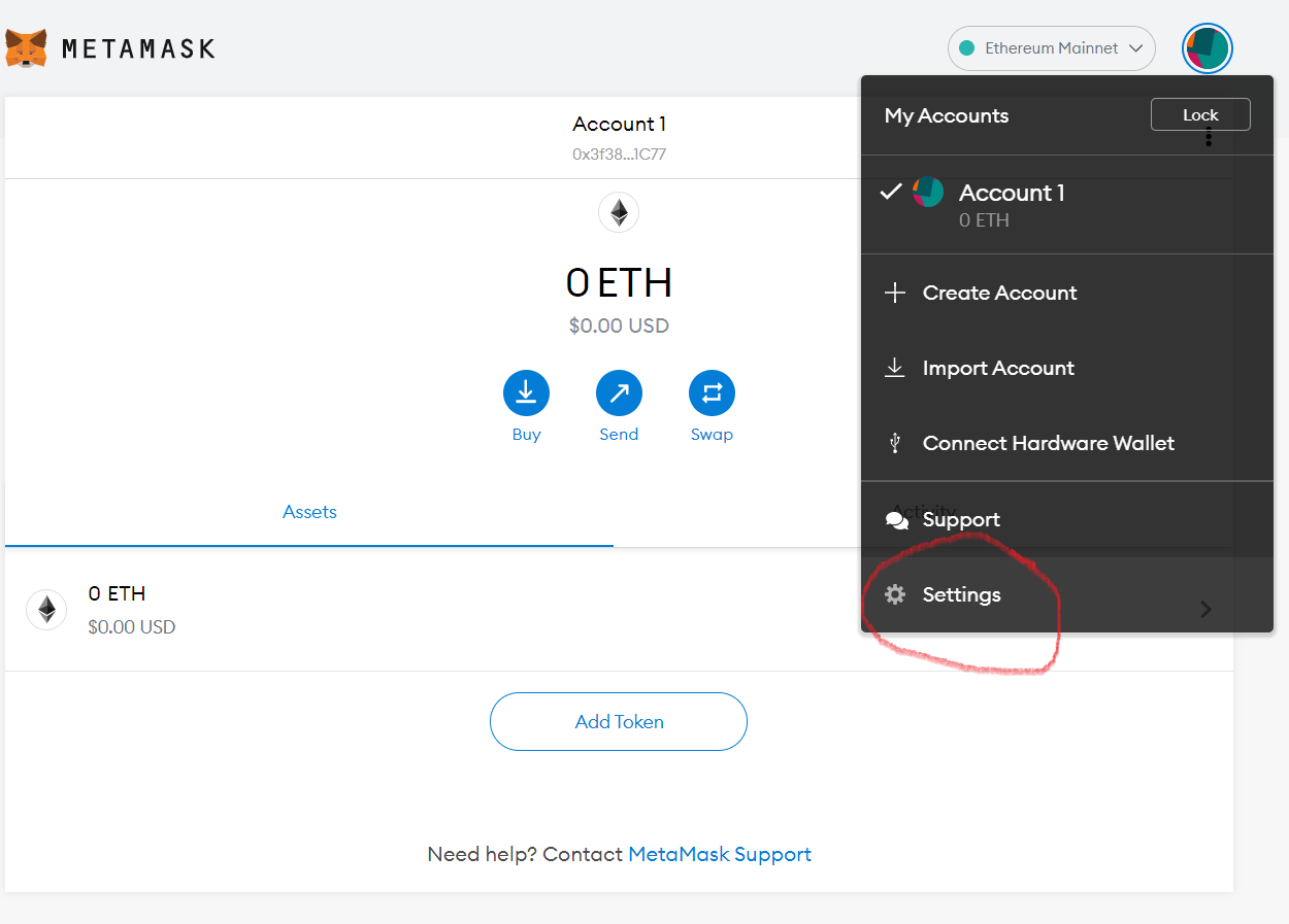 metamask bsc network setup