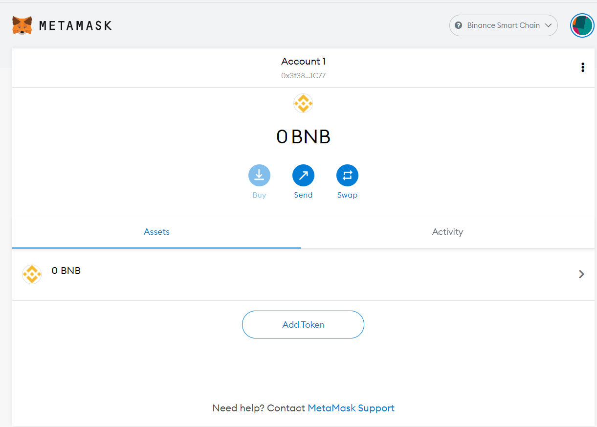 bsc mainnet metamask setup